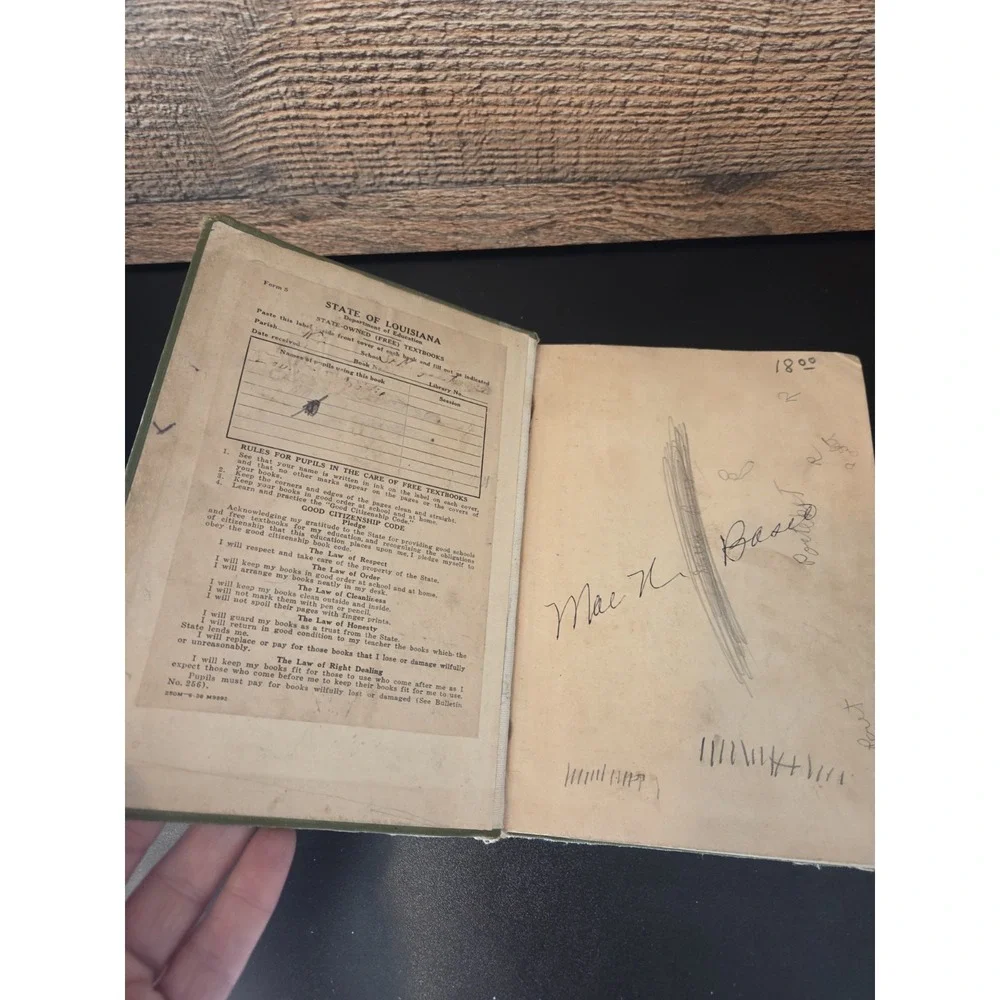vintage hardcover textbook titled 